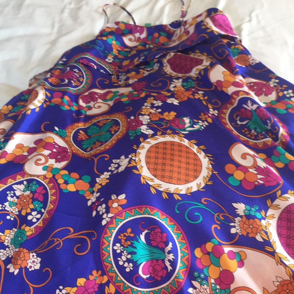 Fabulous silk Jules Reid tassel halter dress